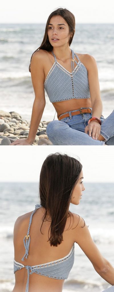 Free crochet pattern for a halter top