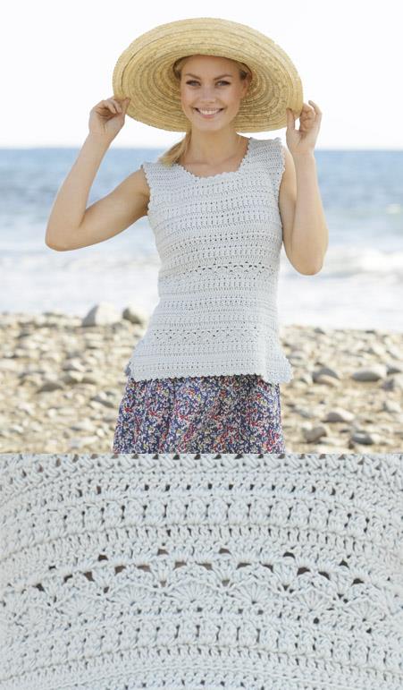 Crochet summer tank top free pattern