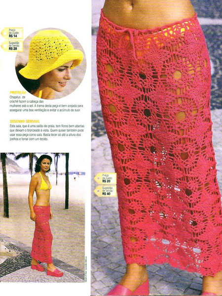 Long beach skirt crochet pattern