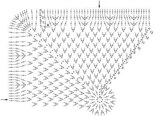 pillow crochet diagram pattern