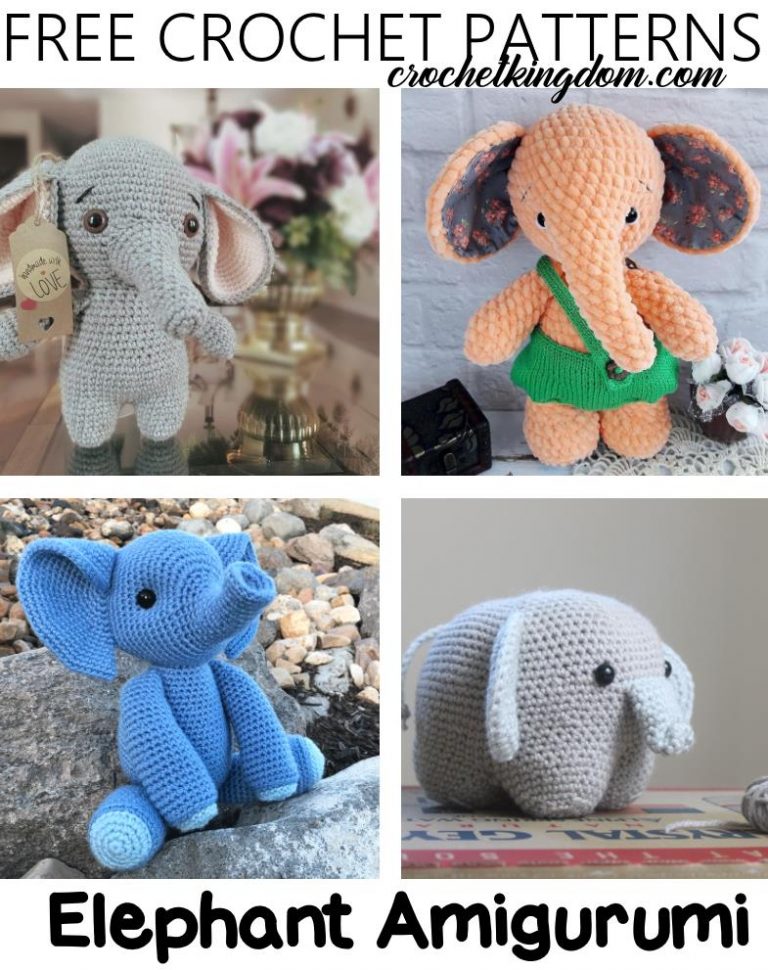 Free Amigurumi Elephant Crochet Patterns ⋆ Crochet Kingdom