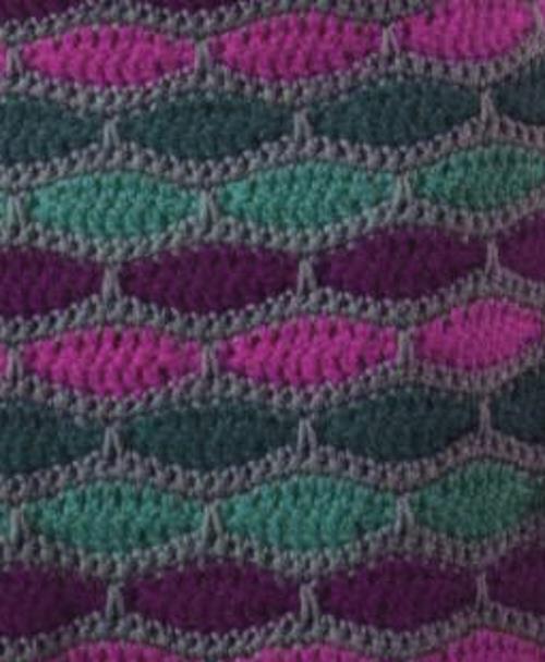 Wave and Colors Crochet Stitch Diagram