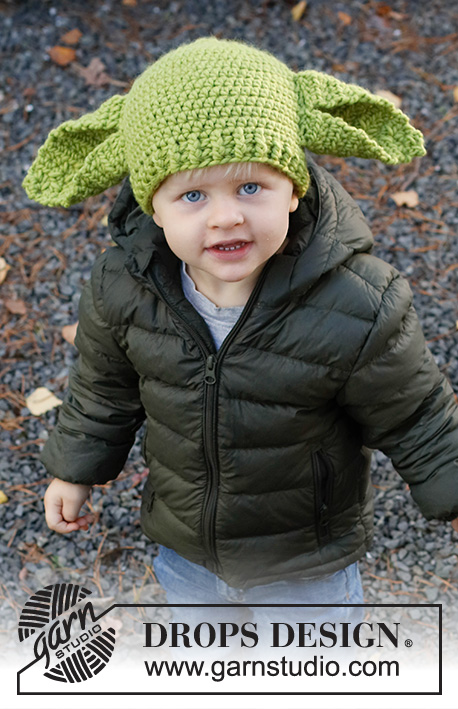 Crocheted hat with large ears for children