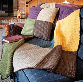 Easy crochet afghan solid square pattern