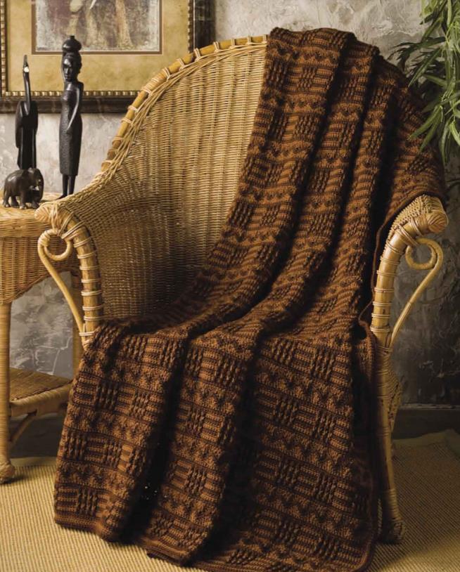 Free crochet blanket African tribal pattern