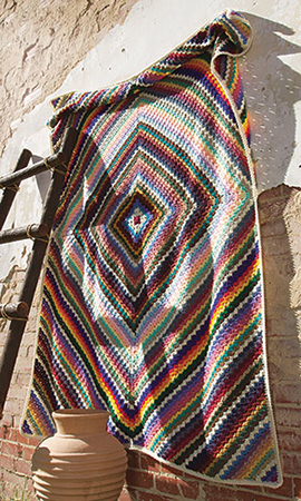 Massive colorful square crochet afghan pattern