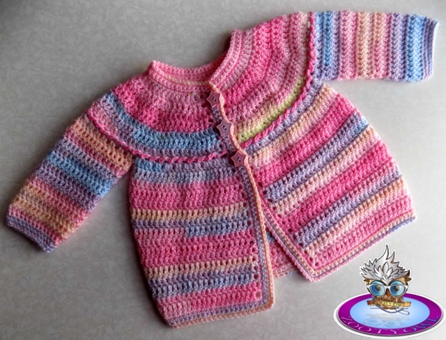 Quick and easy baby cardigan crochet pattern