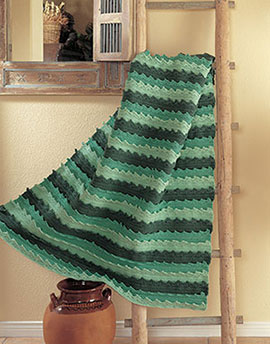 Spring waves free crochet blanket pattern