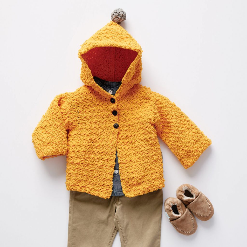 crochet baby jacket with hood free pattern