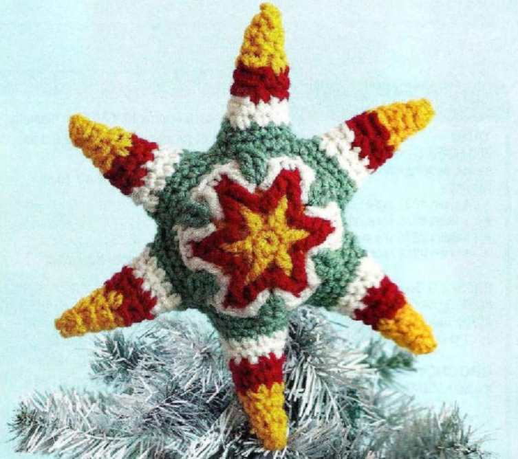 Crochet Christmas star topper pattern