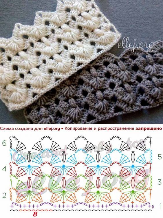 Pretty fans crochet stitch