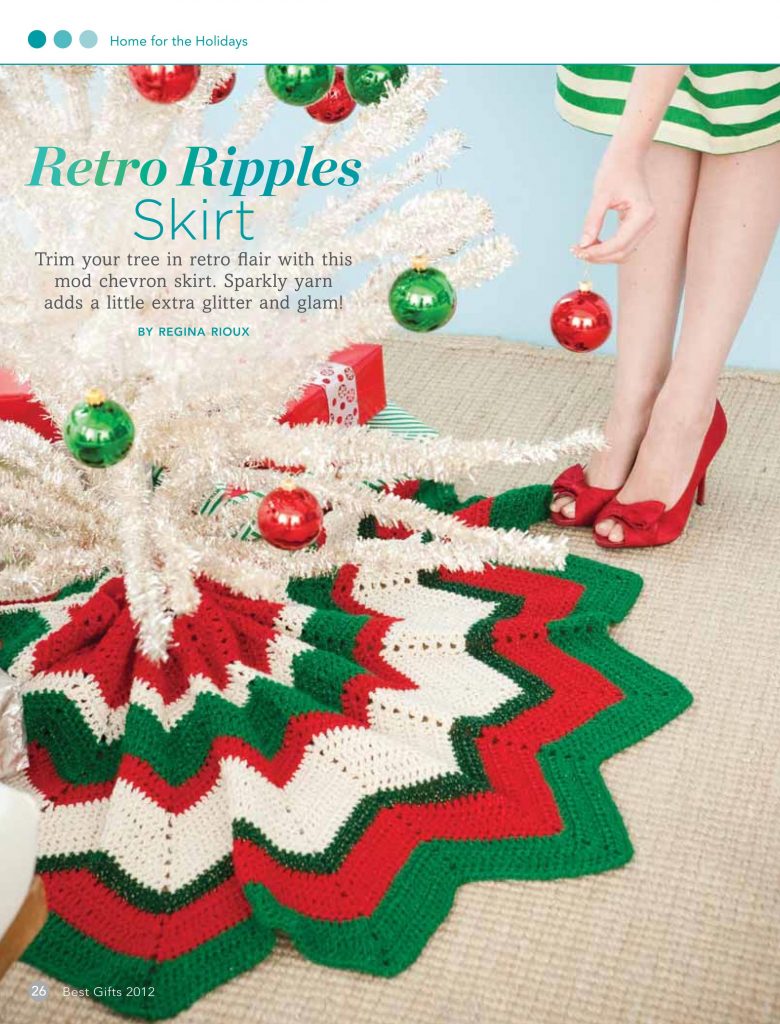 crochet ripple stitch tree skirt pattern