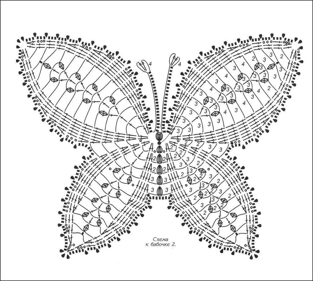 Crochet Butterfly Diagram