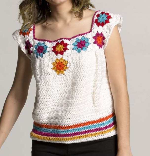 free crochet pattern for a blouse