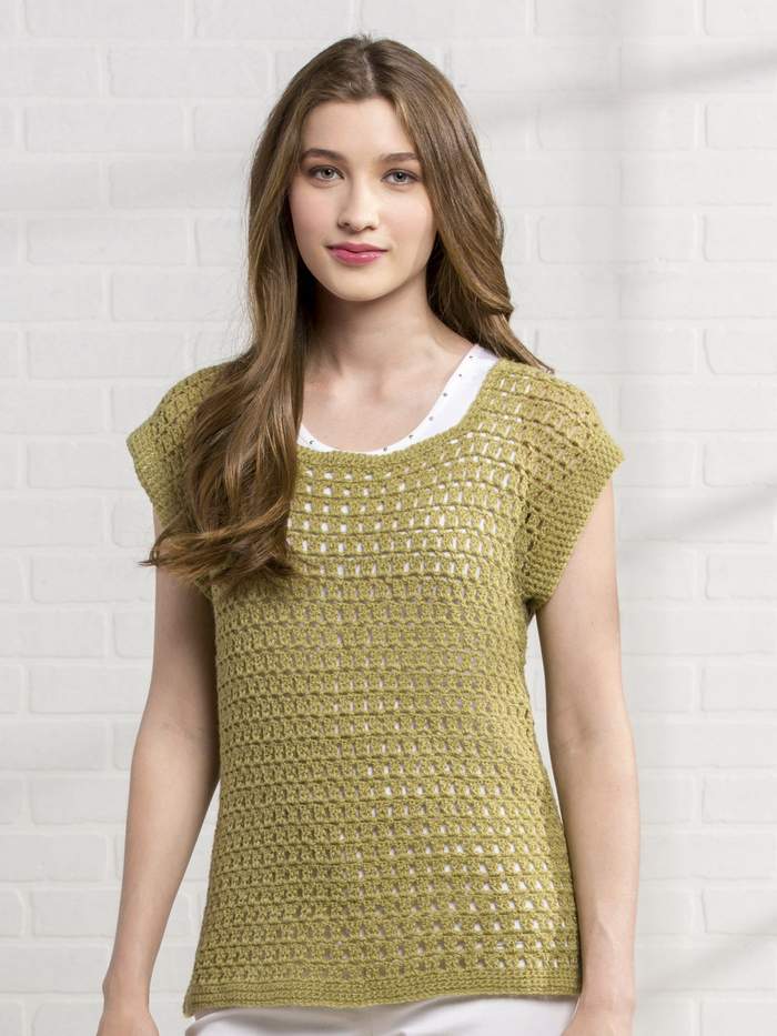 Free crochet pattern for a mesh tee