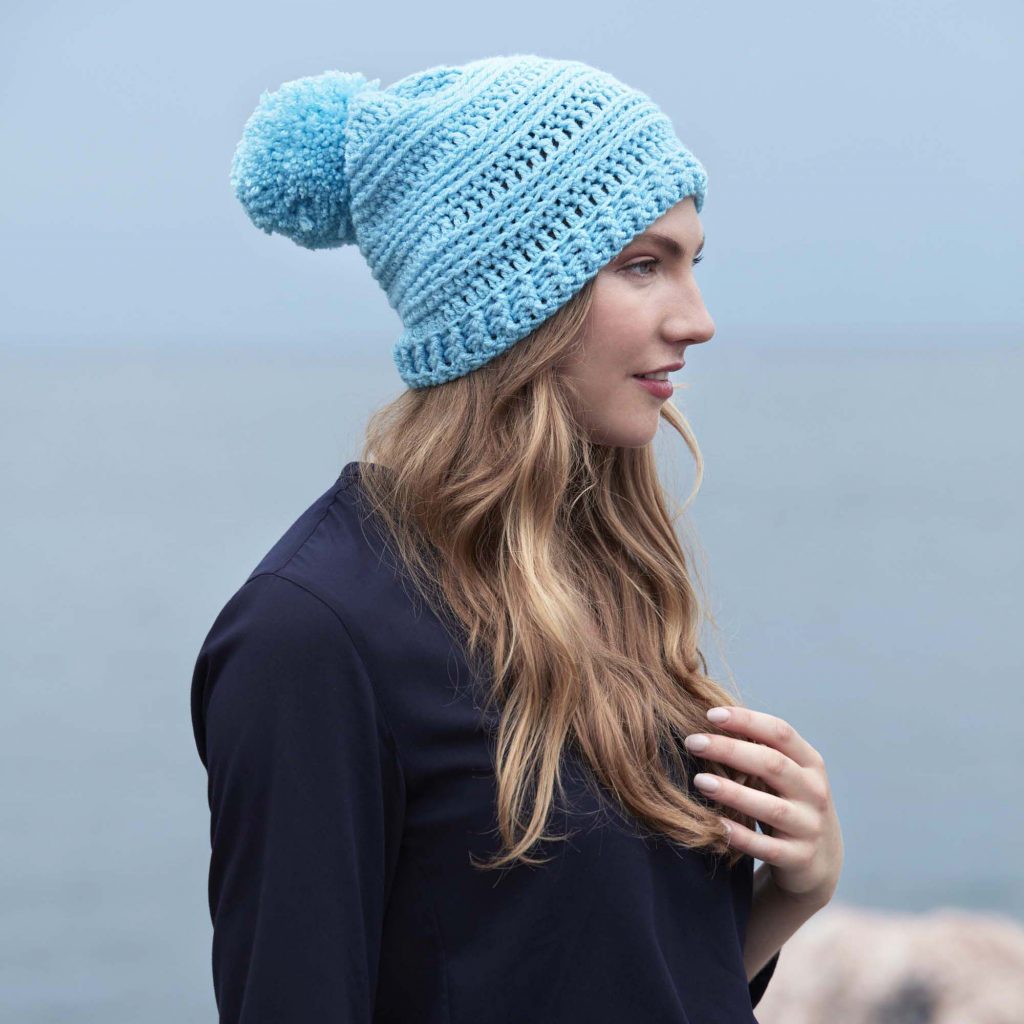 Free Textured Crochet Beanie For Women - Marta Hat Pattern - Blue Star  Crochet