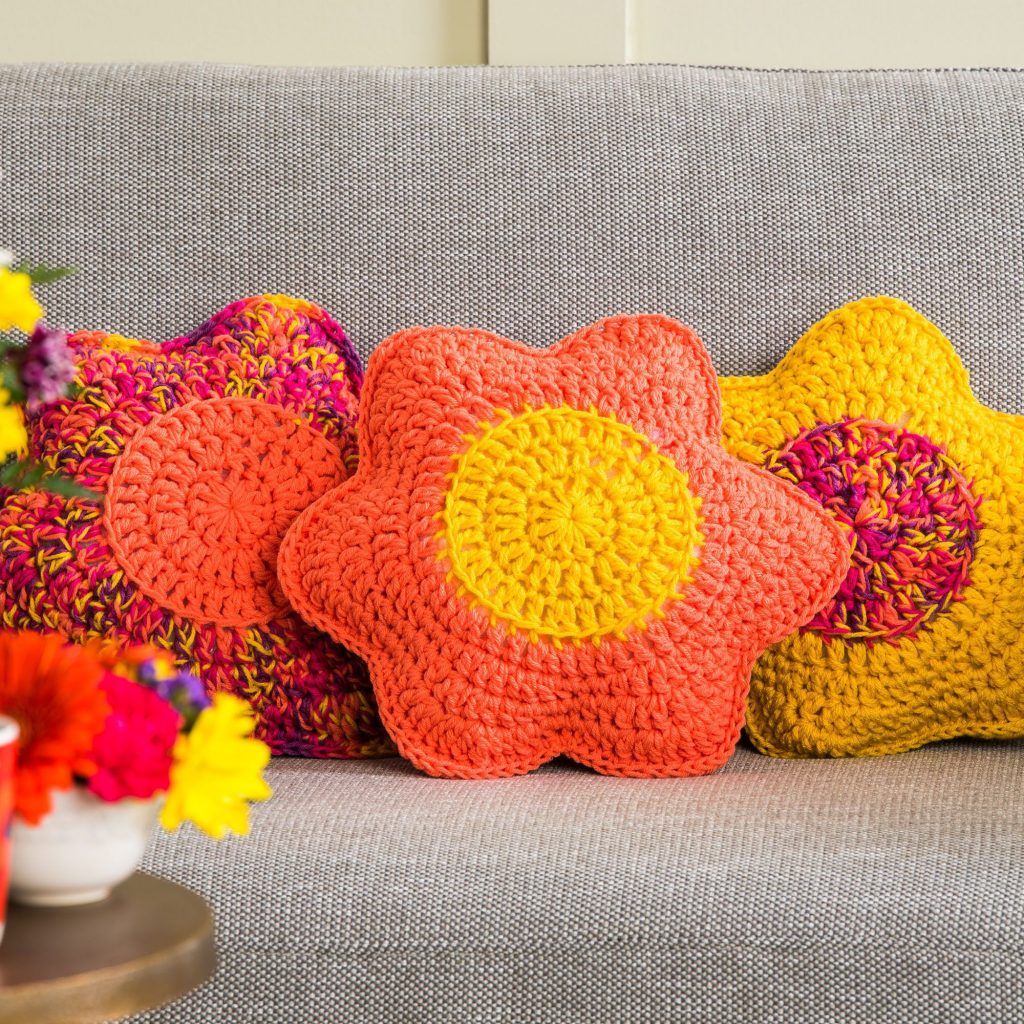 Free Crochet Flower Petals Pillow Pattern