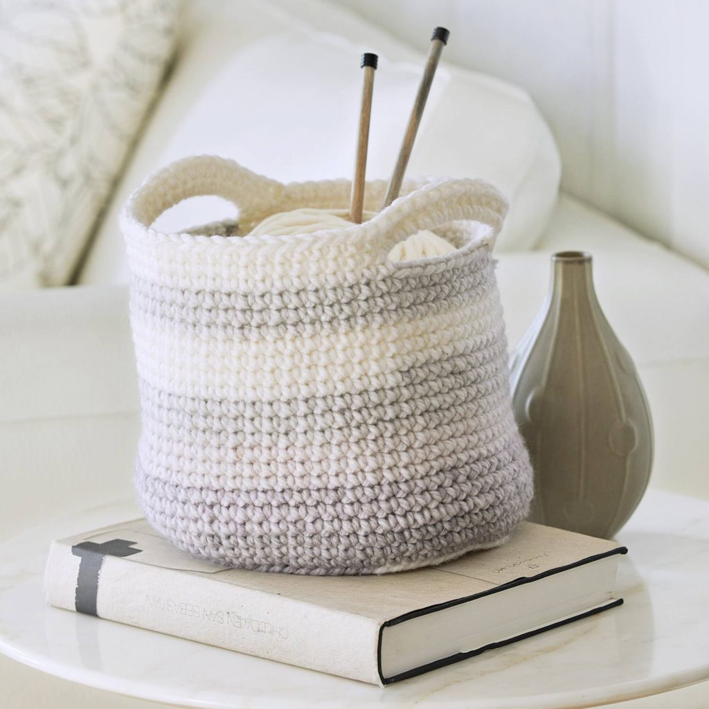 Free Crochet Pattern for a Bulky Yarn Basket