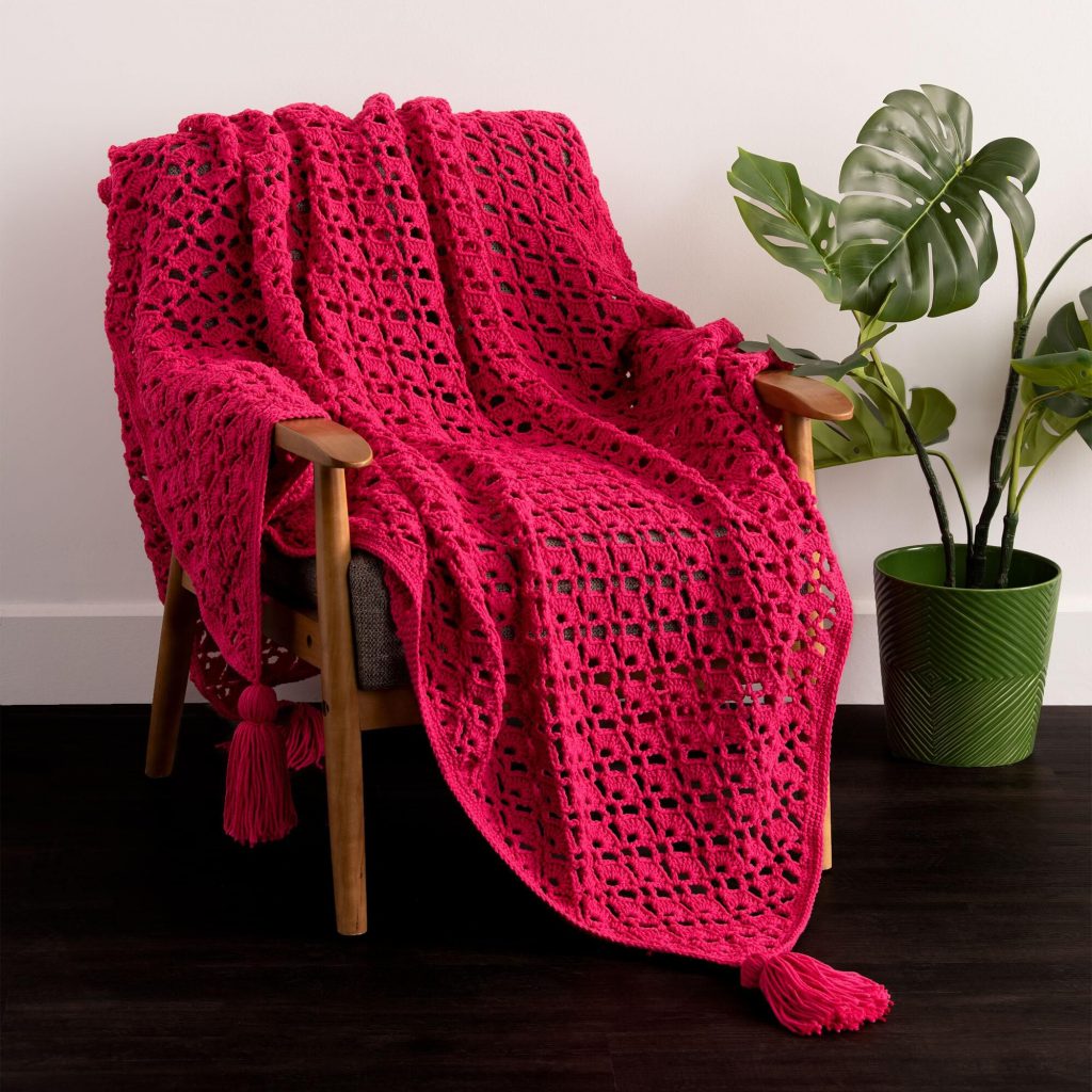 Shell Stitch Blanket Free Crochet Pattern