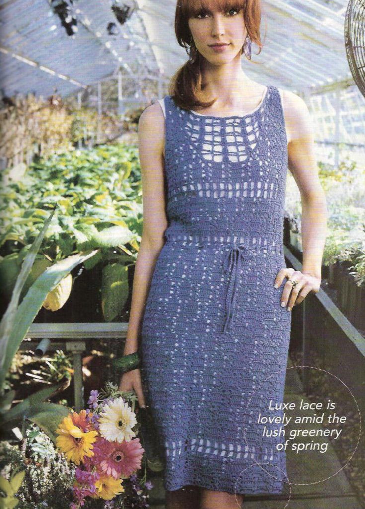 garden party dress free crochet pattern