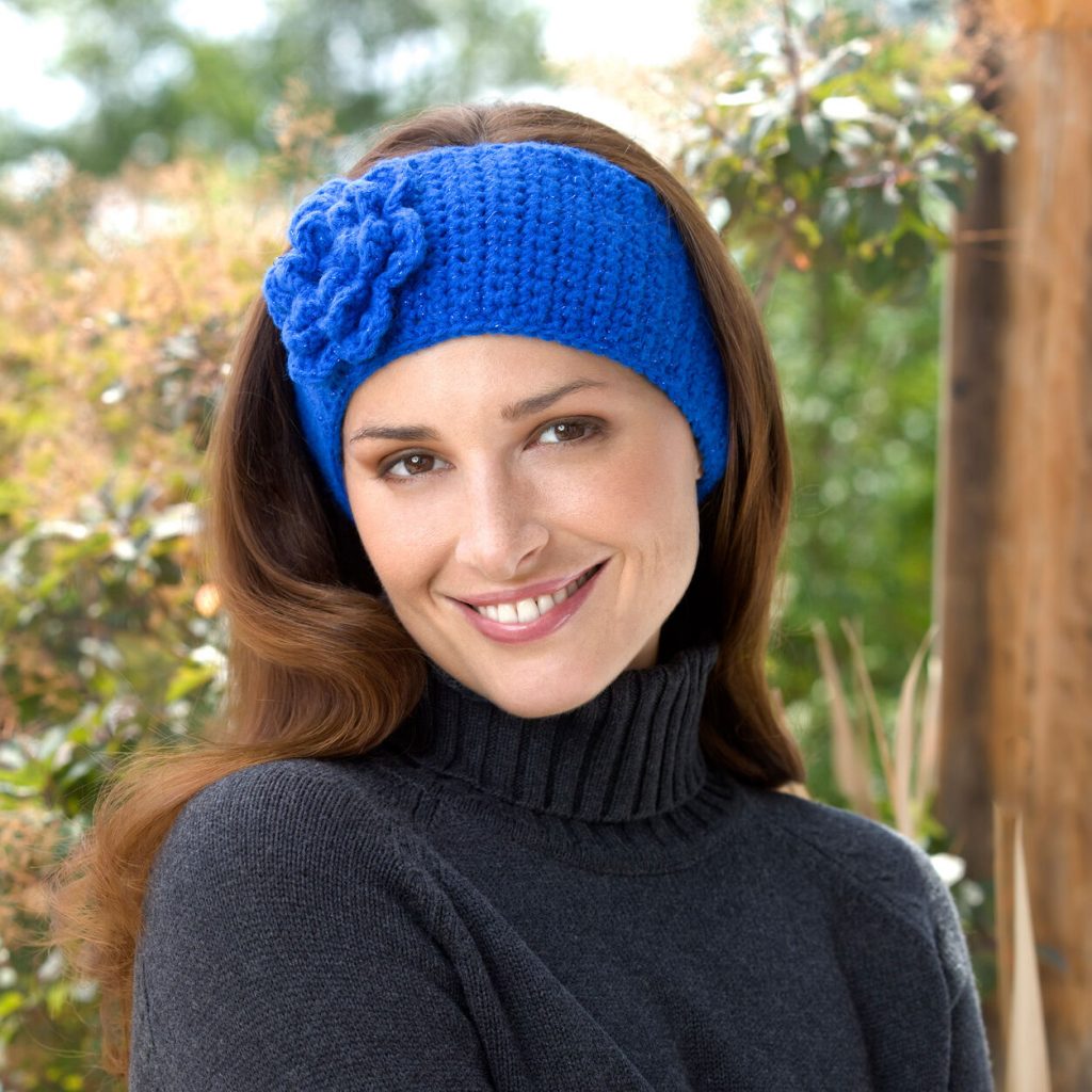 crochet headband pattern with flower free