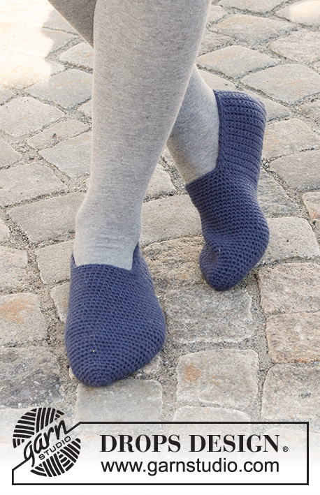 Free Crochet Pattern for Blue Suede Slippers