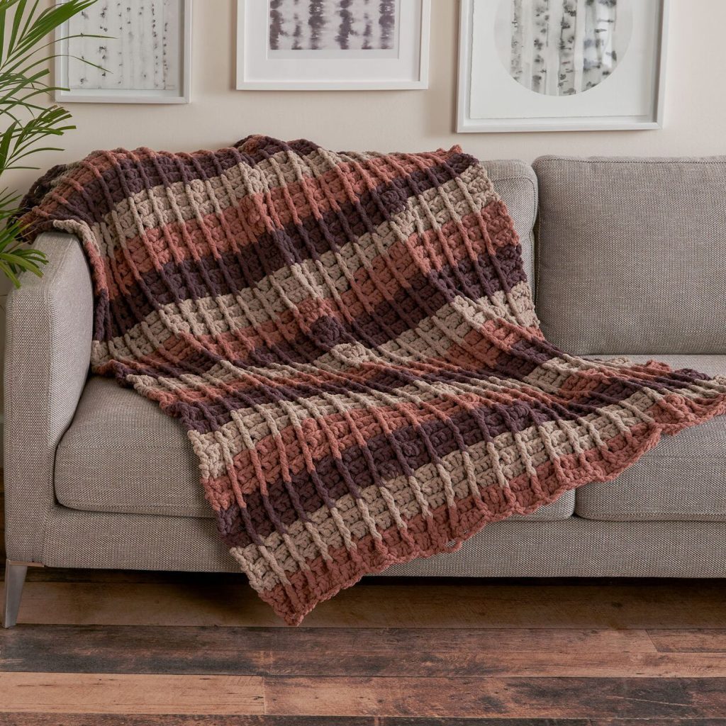 Free Crochet Pattern for a Brick Blanket