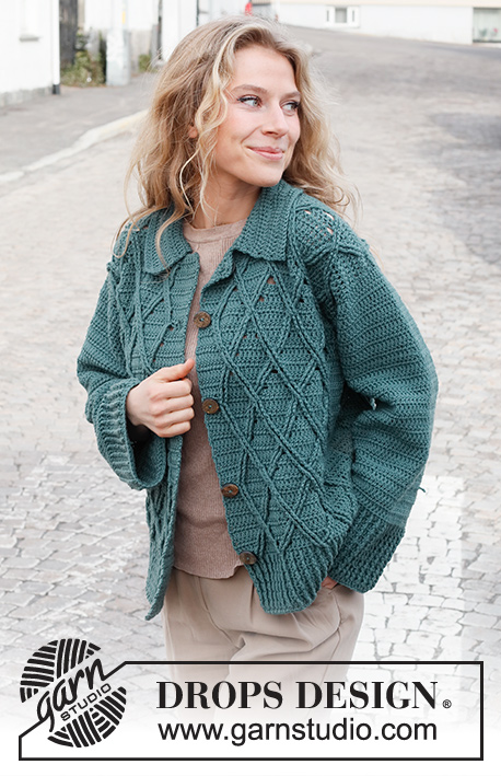 Free Crochet Pattern for a Collared Cable Jacket