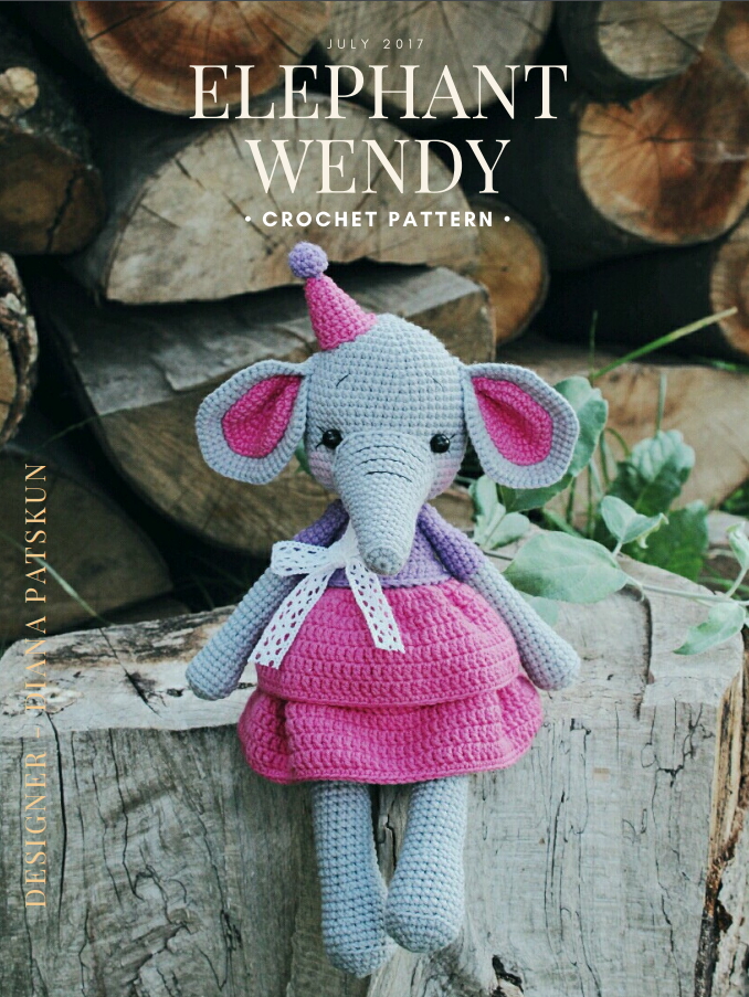 Elephant Wendy Amigurumi Crochet Pattern