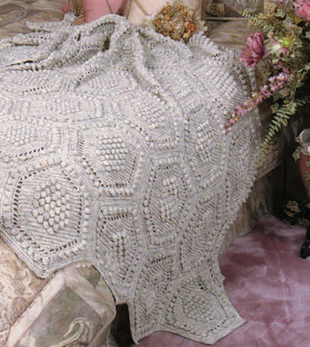 Free Crochet Pattern for a Hexagon Bobble Afghan