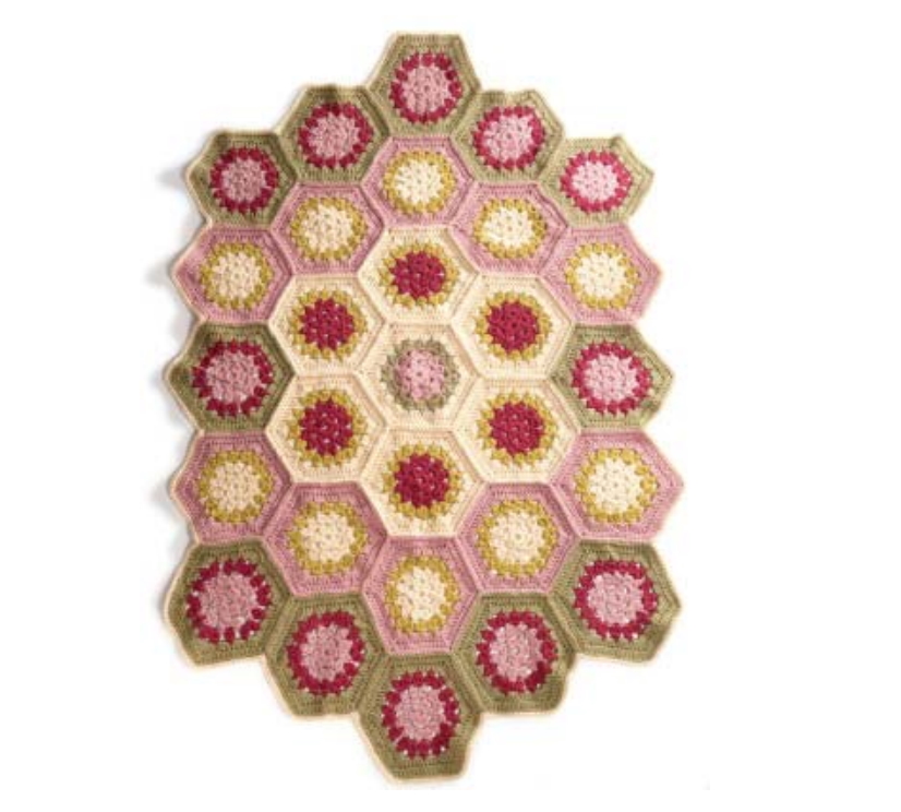 Free Hexagon Afghan Pattern to Crochet