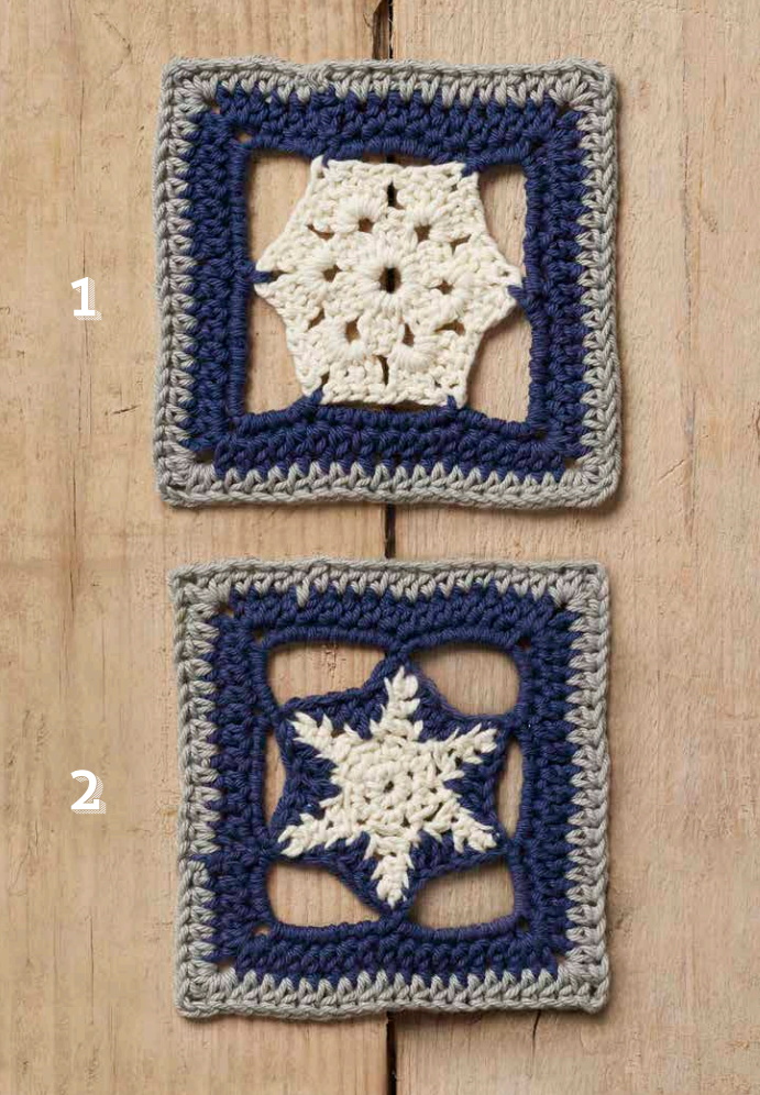 Free crochet pattern for a star granny square