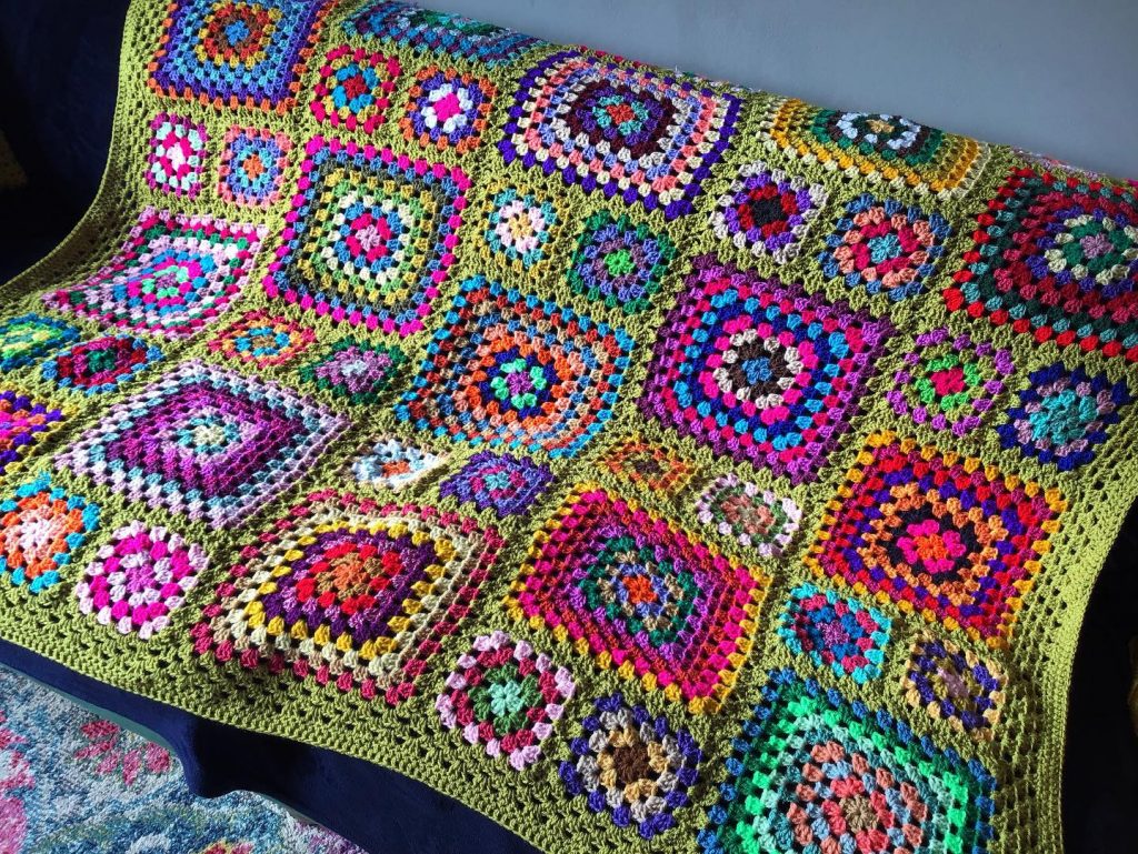 green granny square blanket pattern