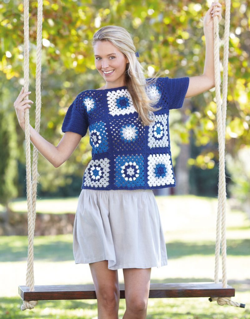 free granny square top pattern tshirt crochet