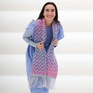 Red Heart Free Crochet Pattern for a Mosaic Scarf