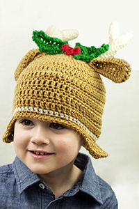 Reindeer Beanie Free Crochet Pattern