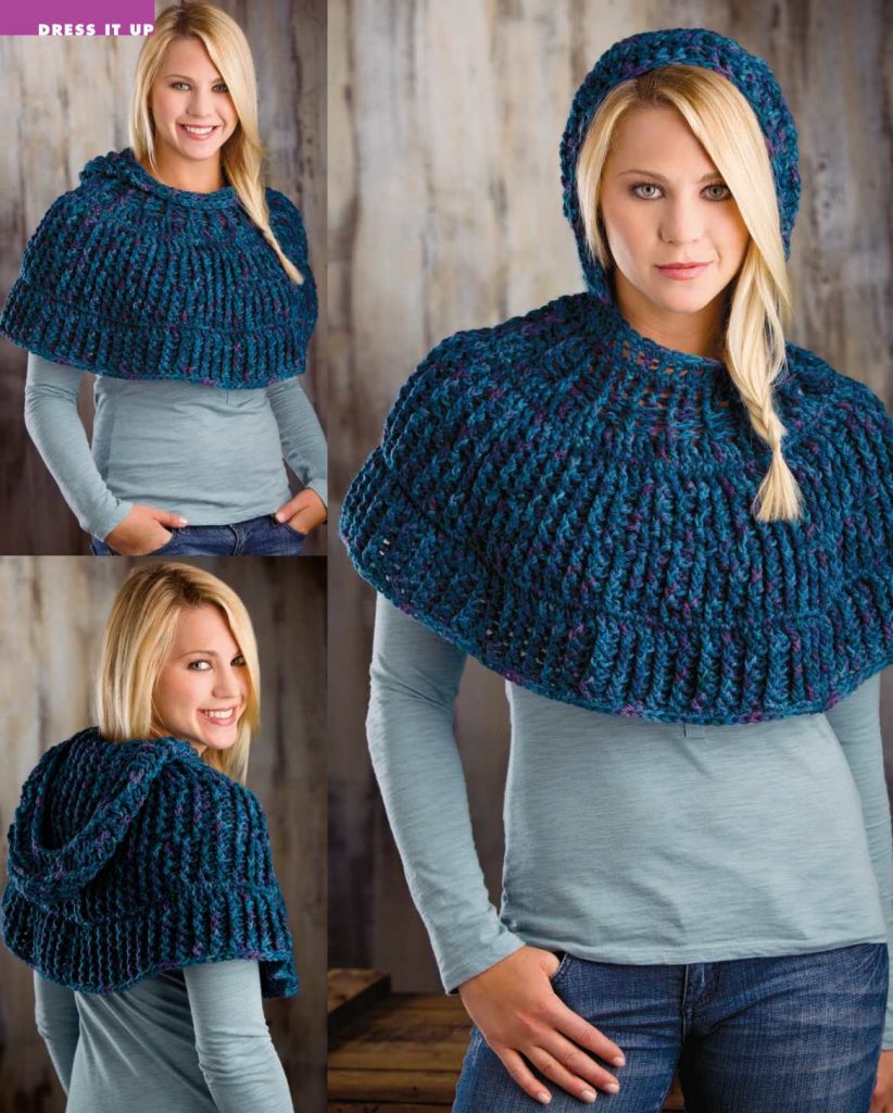 cowl cape hood free crochet pattern
