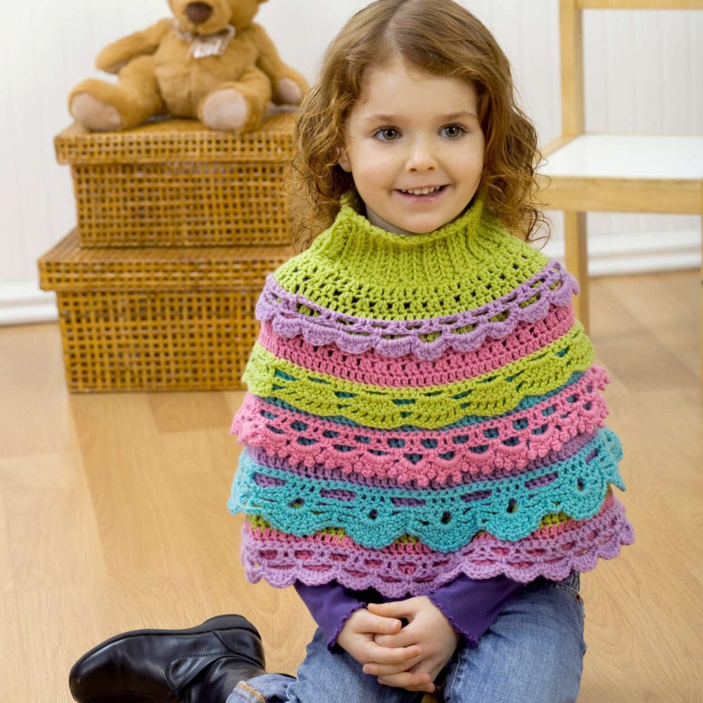 free crochet capelet for girls pattern