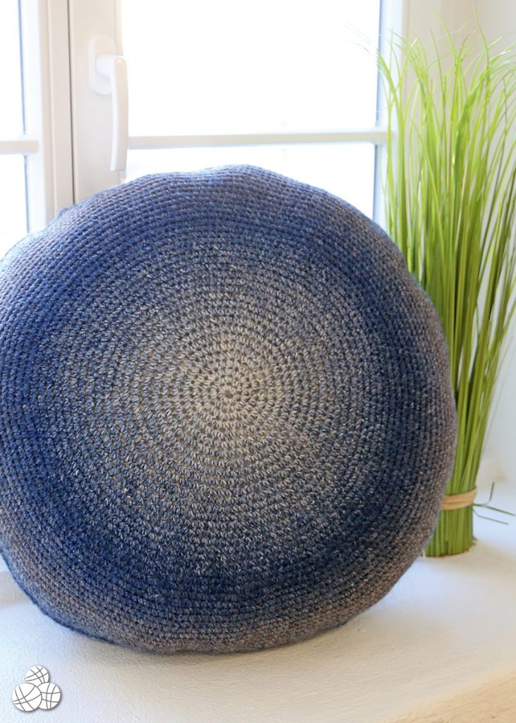 Free Crochet Pattern for a Round Floor Cushion