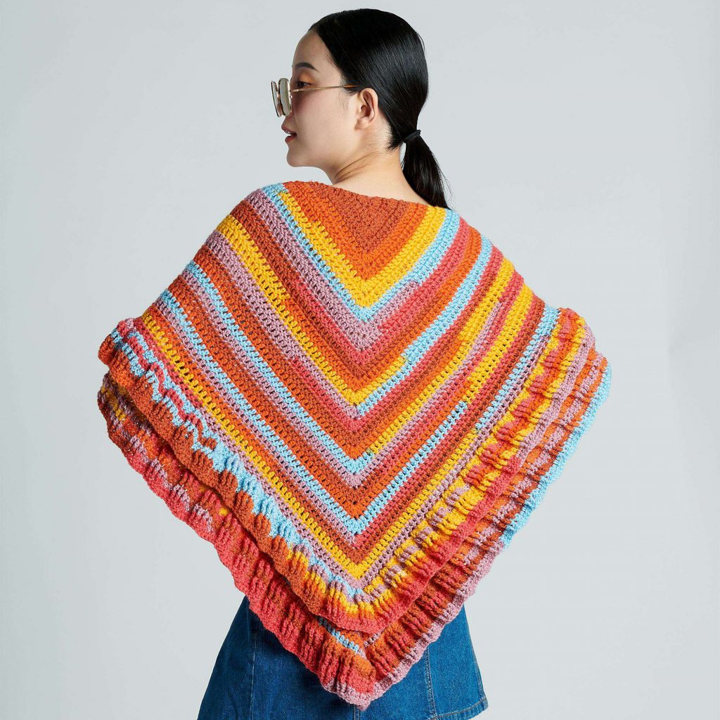 Free Crochet Pattern for a Ruffled Shawl