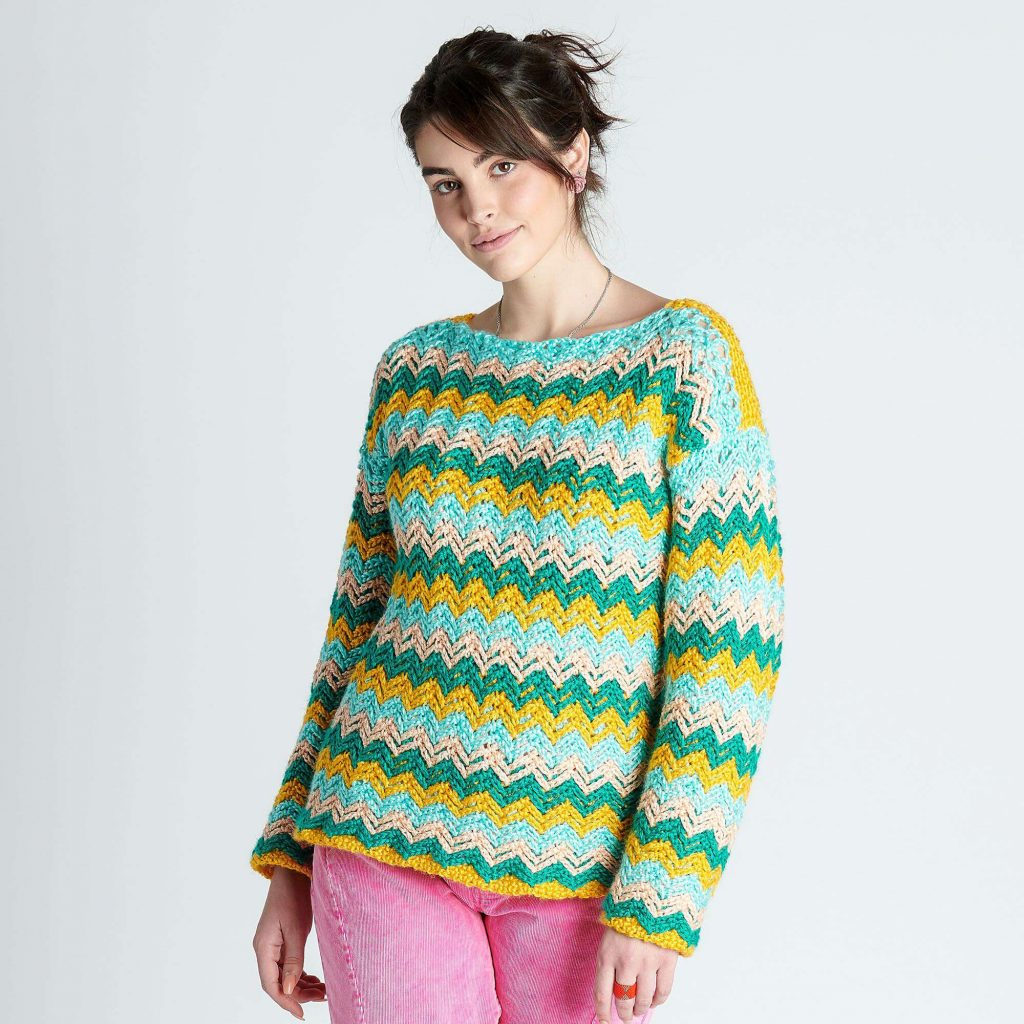 Free Crochet Pattern for a Zig Zag Crochet Pullover
