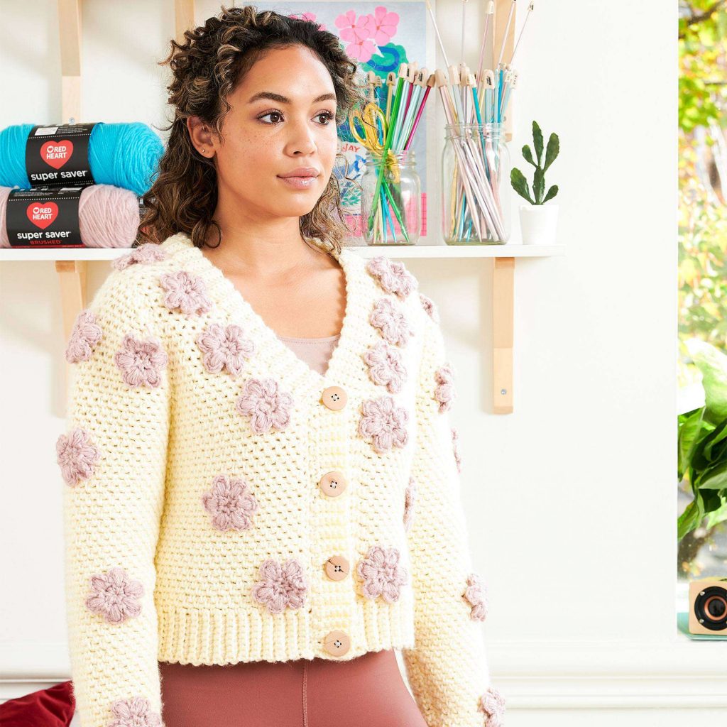 Free Pattern for a Flower Passion Crochet Cardigan