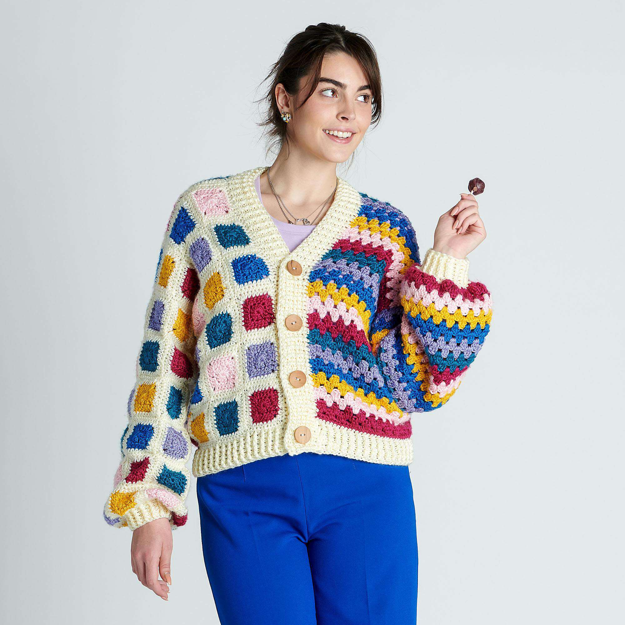 Free Pattern for a Half & Half Crochet Cardigan ⋆ Crochet Kingdom