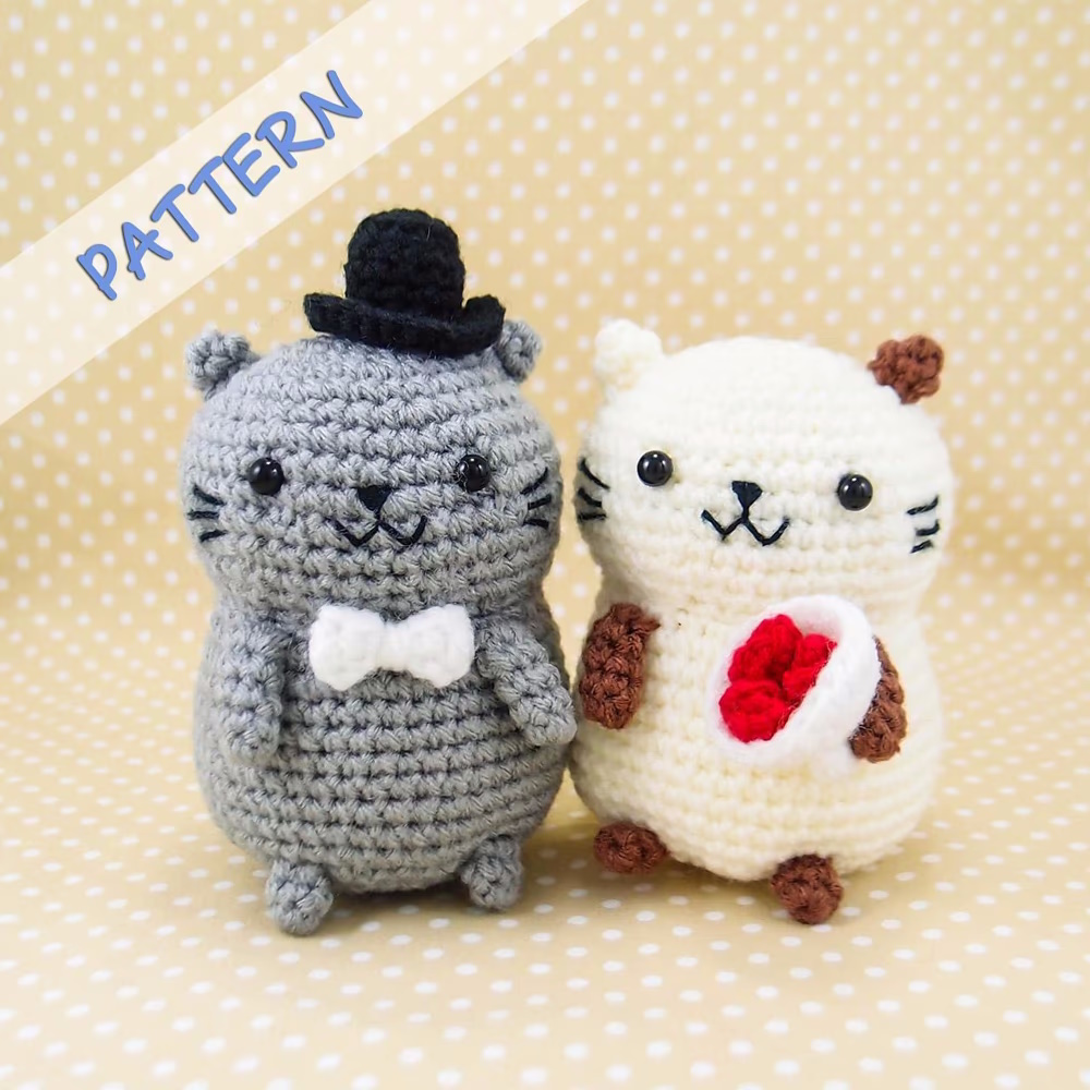 Married Cat Couple Amigurumi crochet pattern