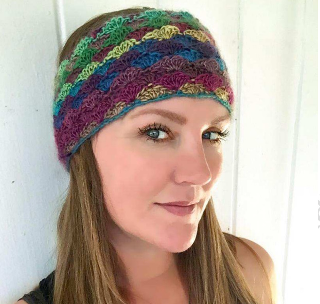 Free Crochet Patterns for Ear Warmers with a shell stitch