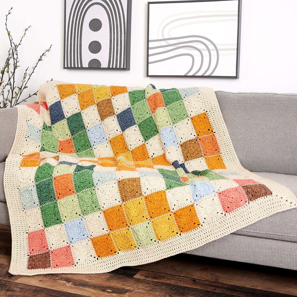 Free Easy Crochet Country Quilt Blanket Pattern