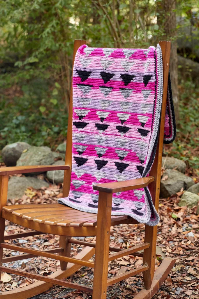 Unique Crochet Blanket Patterns Free Triangle Fusion