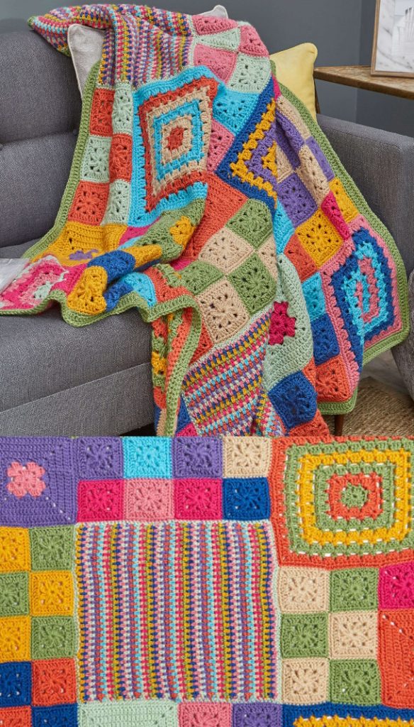 Unique Granny Square Throw Patterns