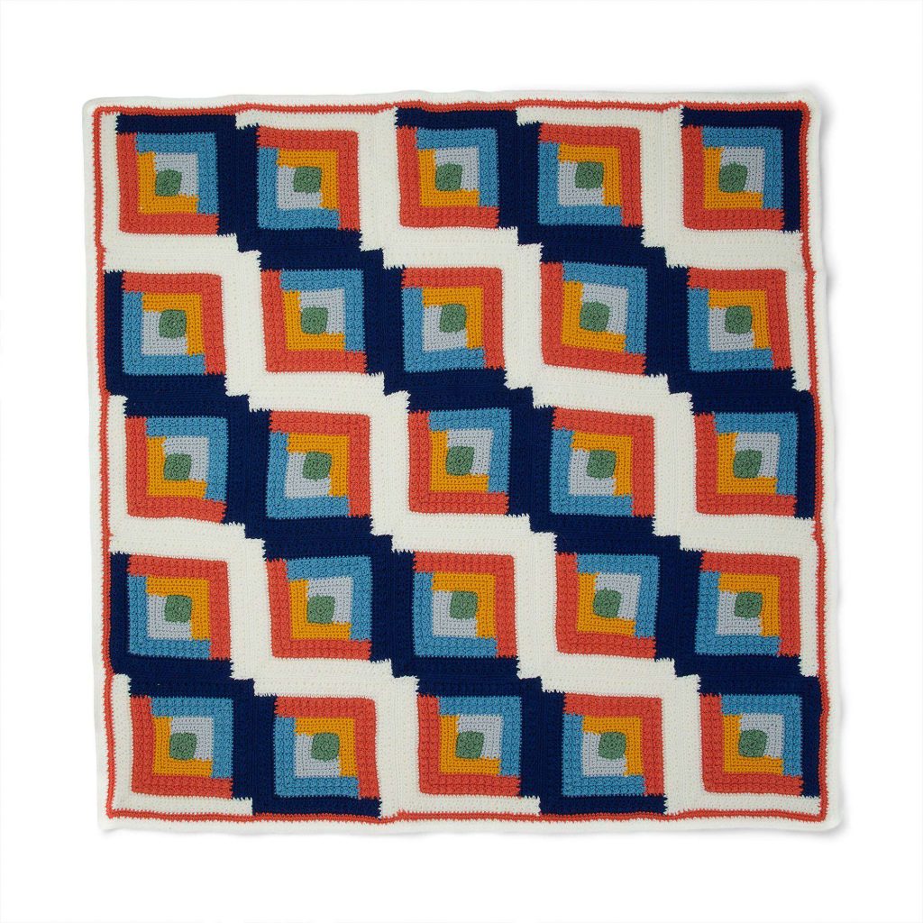 log cabin free crochet blanket pattern