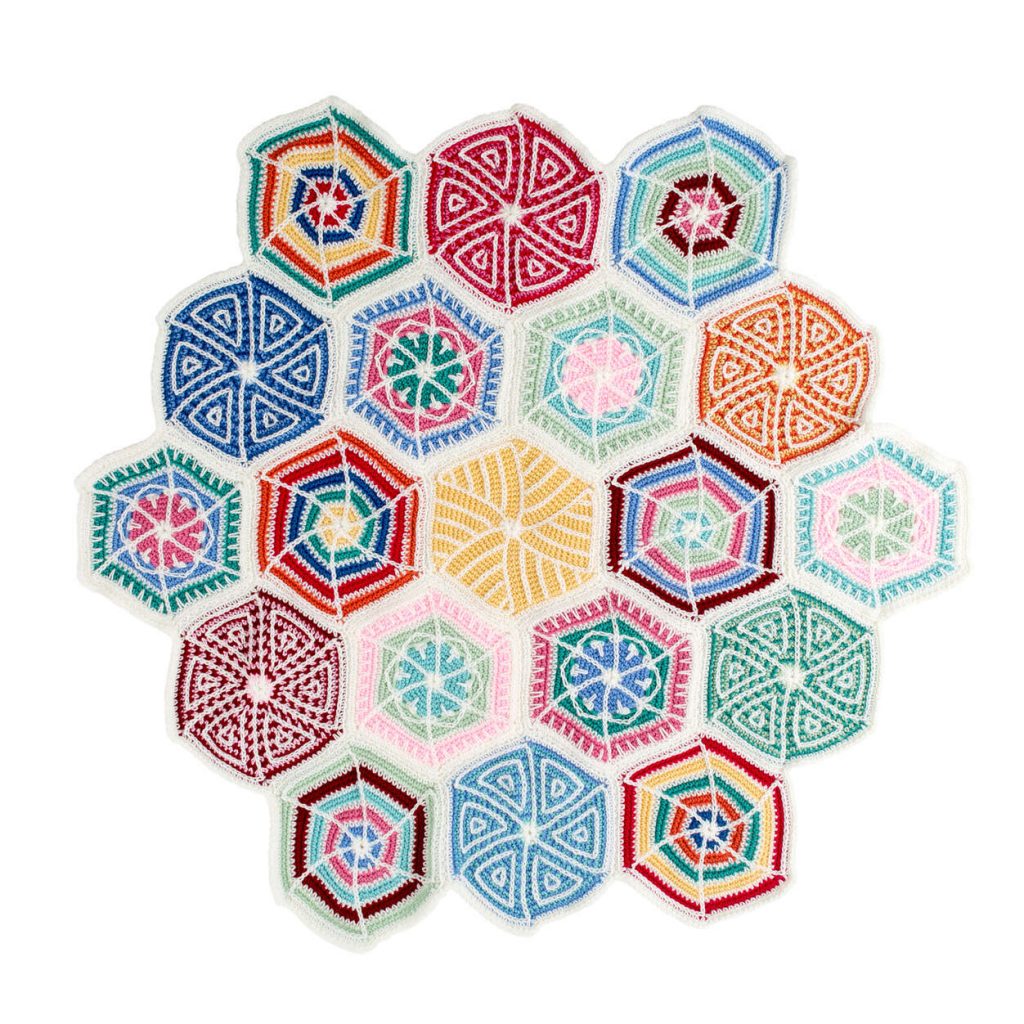 unique crochet blanket pattern with mandala samplers